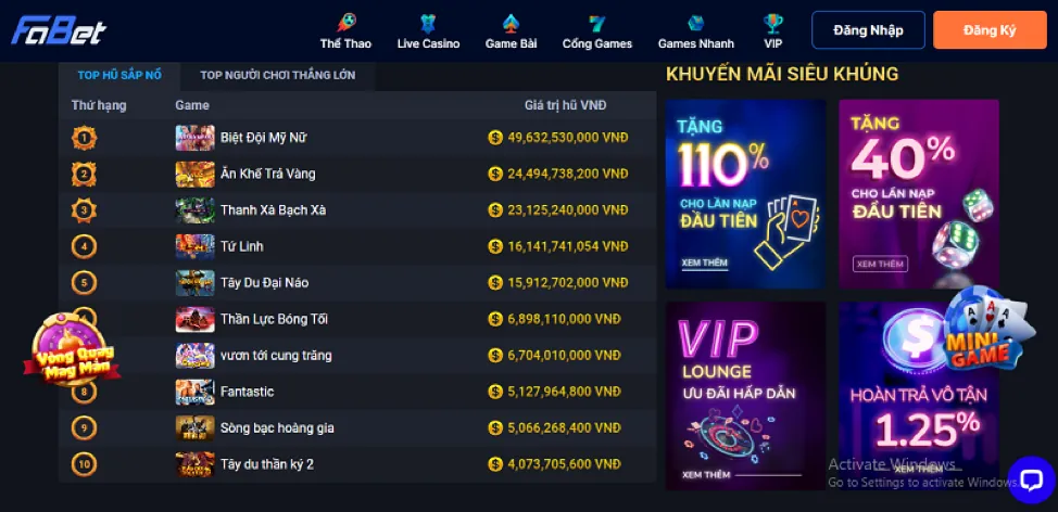 Cơ chế Jackpot lũy tiến